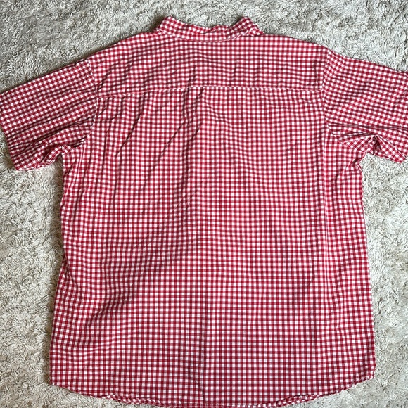Columbia Men's Short Sleeve Button Up Shirt, Standard Fit, Red Checkered, Sz XXL - Picture 5 of 9